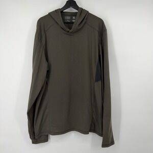 Triple Aught Design TAD Hoodie Atlas Mens 2XL Green Brown Long Sleeve Pullover